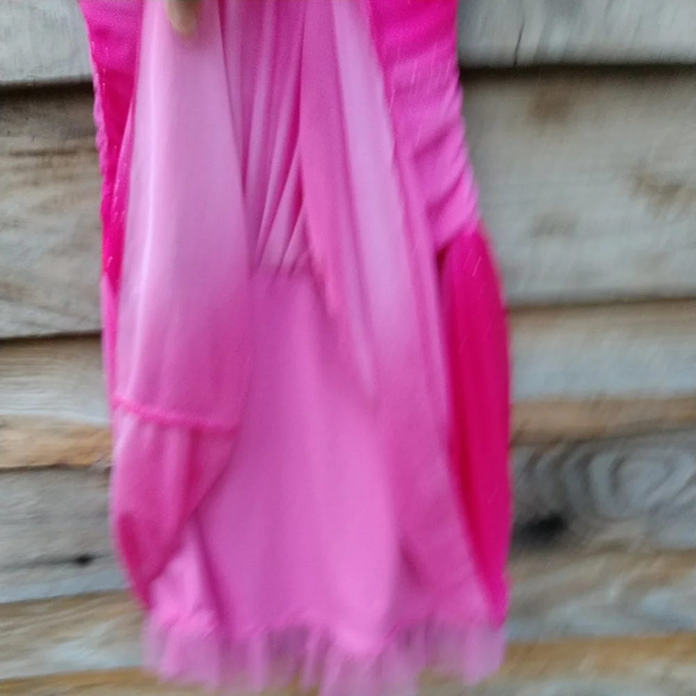 SOLD 🧚Girls Formal Dress Pink with Ribbon & Bow Fully Lined Size 12 Philly - Picture 9 of 10